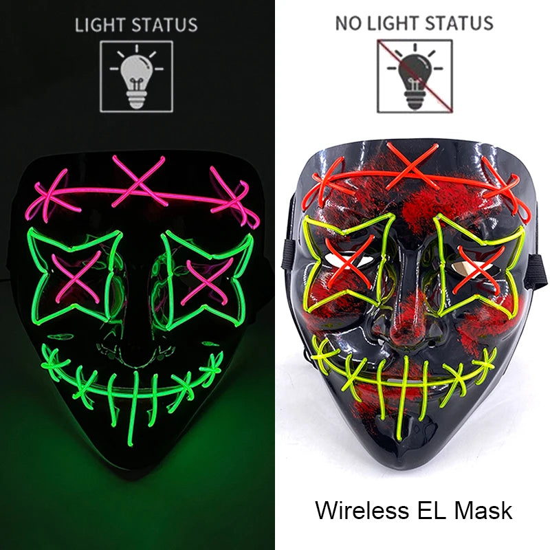 Masque Purge LED Néon Sans Fil