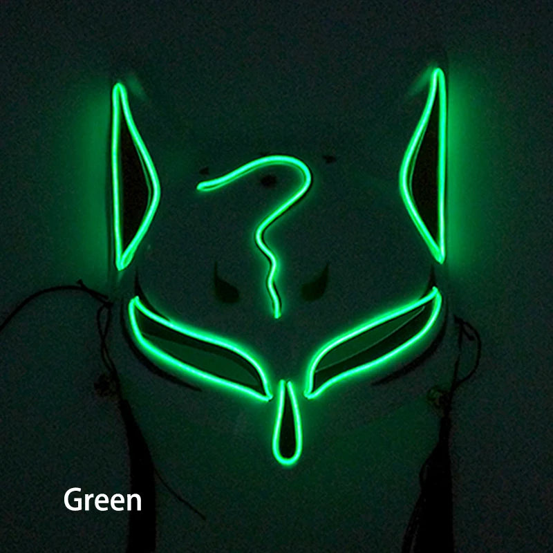 Masque LED Kitsune Lumineux