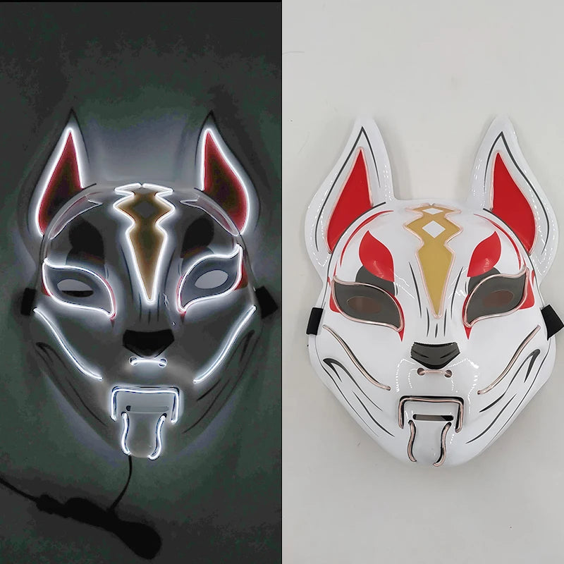 Masque LED Kitsune Lumineux