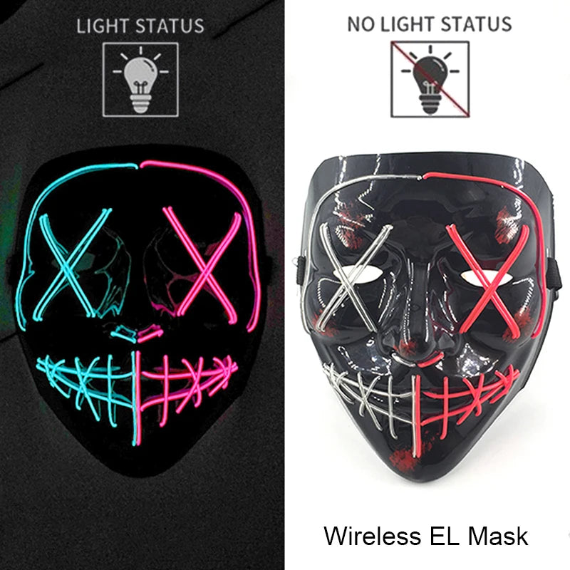 Masque Purge LED Néon Sans Fil