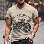 T-Shirt Rétro Moto Oversize Homme