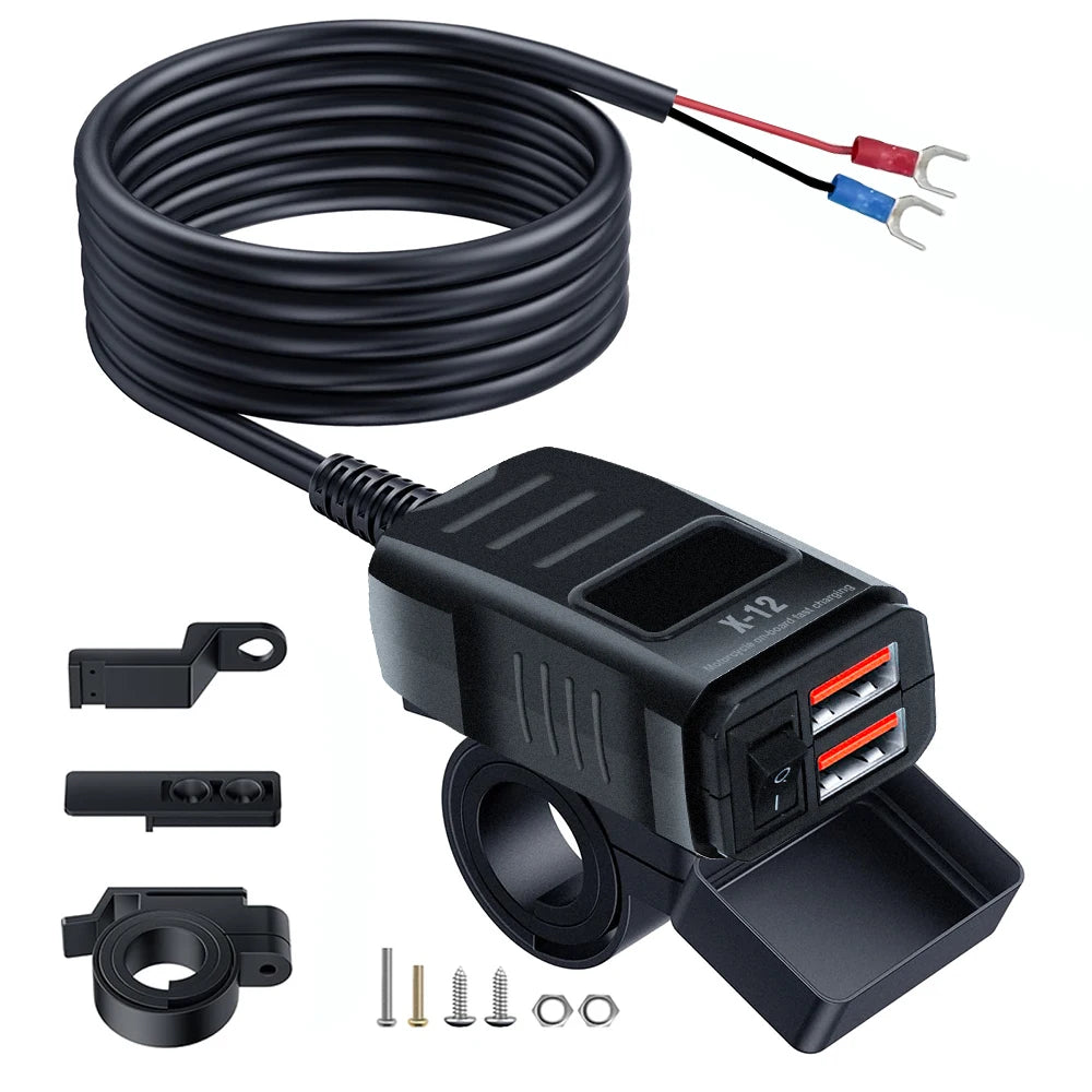 Chargeur USB Guidon Moto 100W