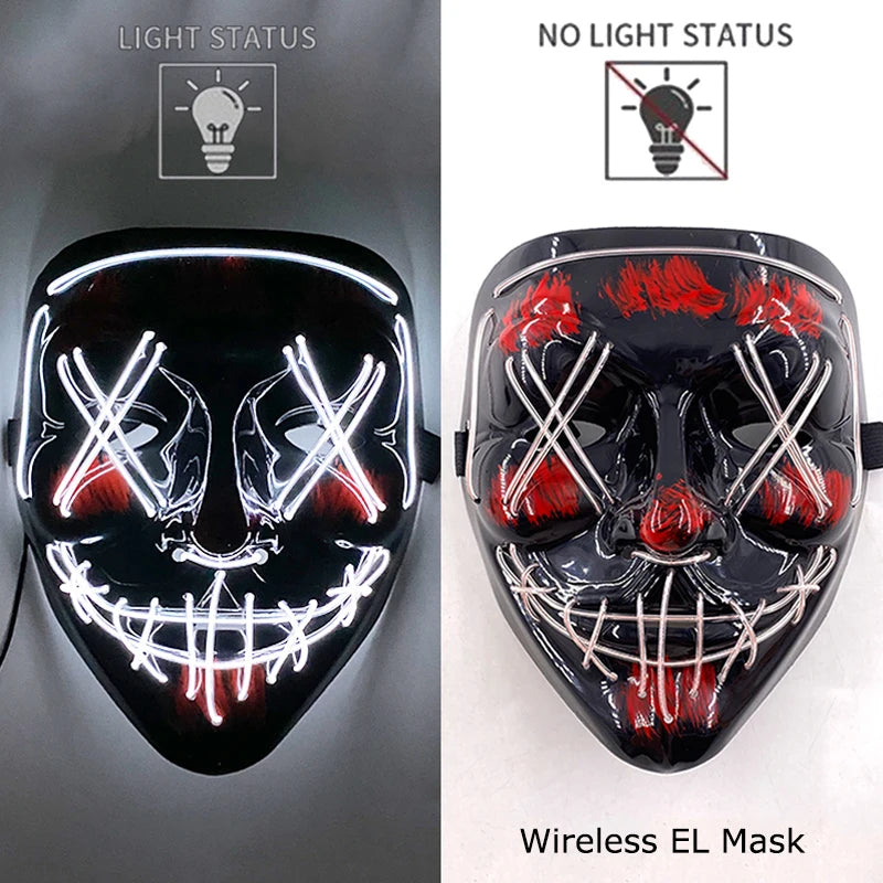 Masque Purge LED Néon Sans Fil