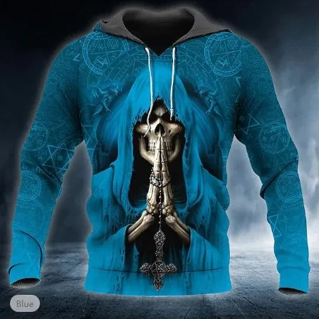 Hoodie Skull 3D Homme