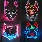Masque LED Kitsune Lumineux