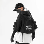Veste à Capuche Multipoche Techwear