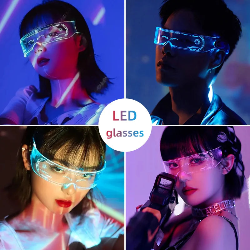 Lunettes LED Lumineuses Cyberpunk