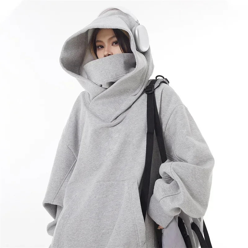 Hoodie Col Montant Ninja Oversize