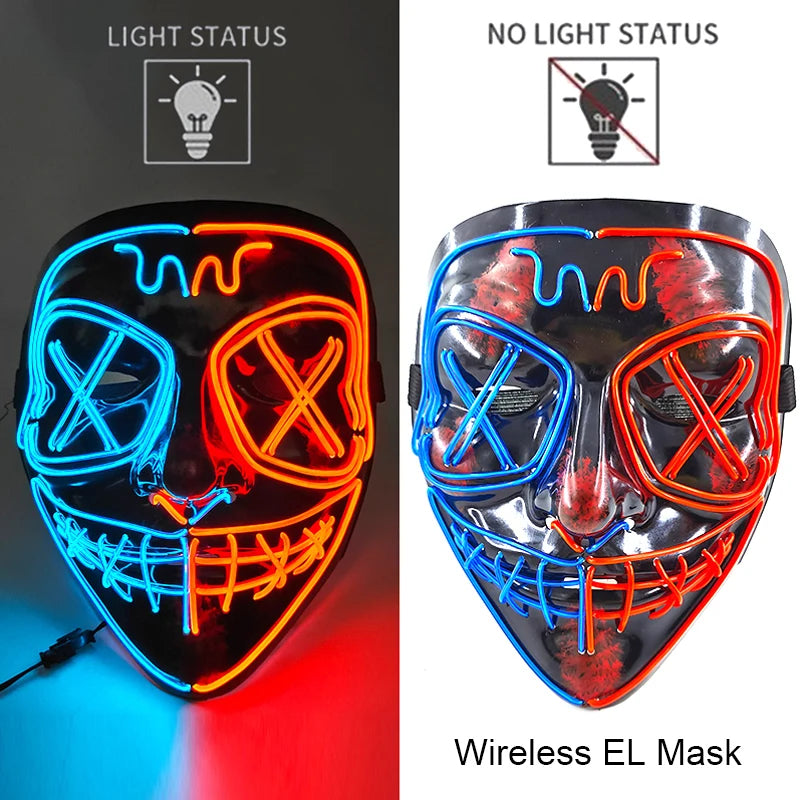 Masque Purge LED Néon Sans Fil