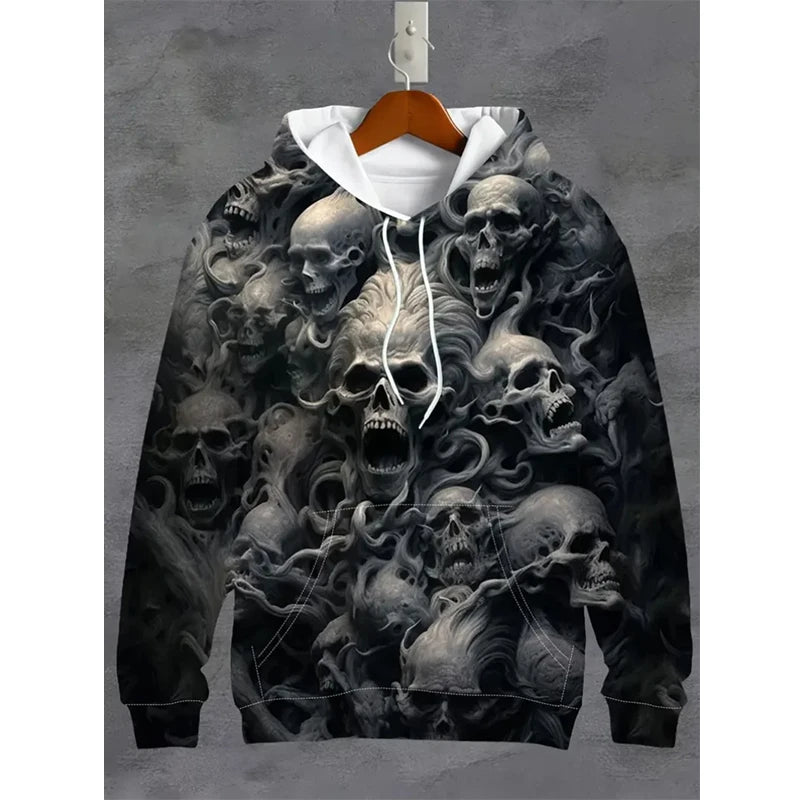 Sweat Vintage Skull 3D Oversize