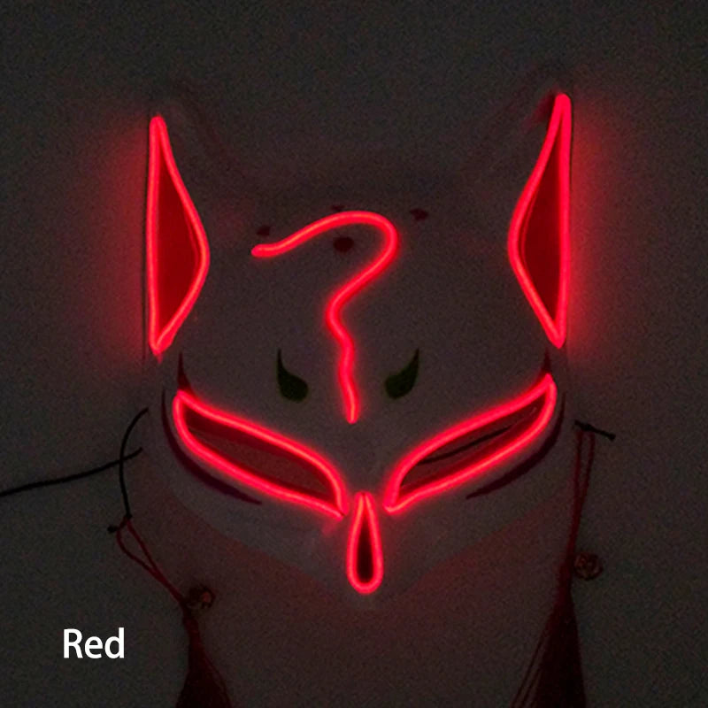 Masque LED Kitsune Lumineux
