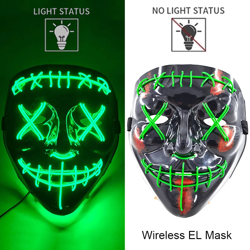 Masque Purge LED Néon Sans Fil