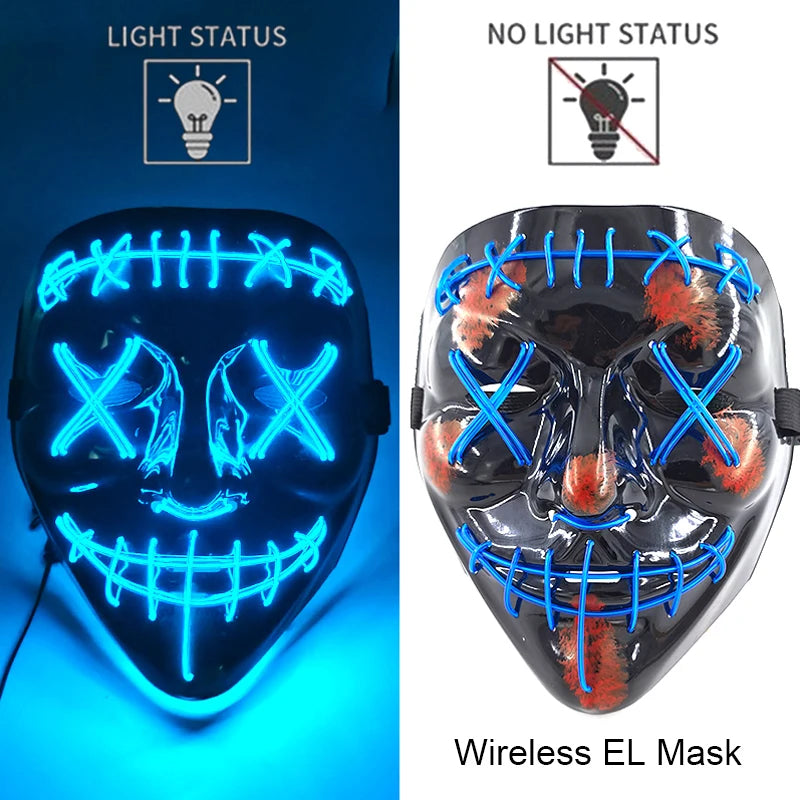 Masque Purge LED Néon Sans Fil