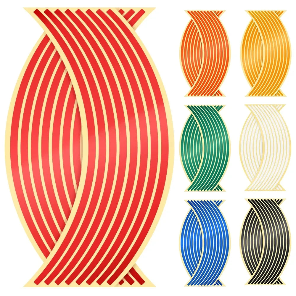 Stickers Réfléchissants Jantes Moto (16 pcs)