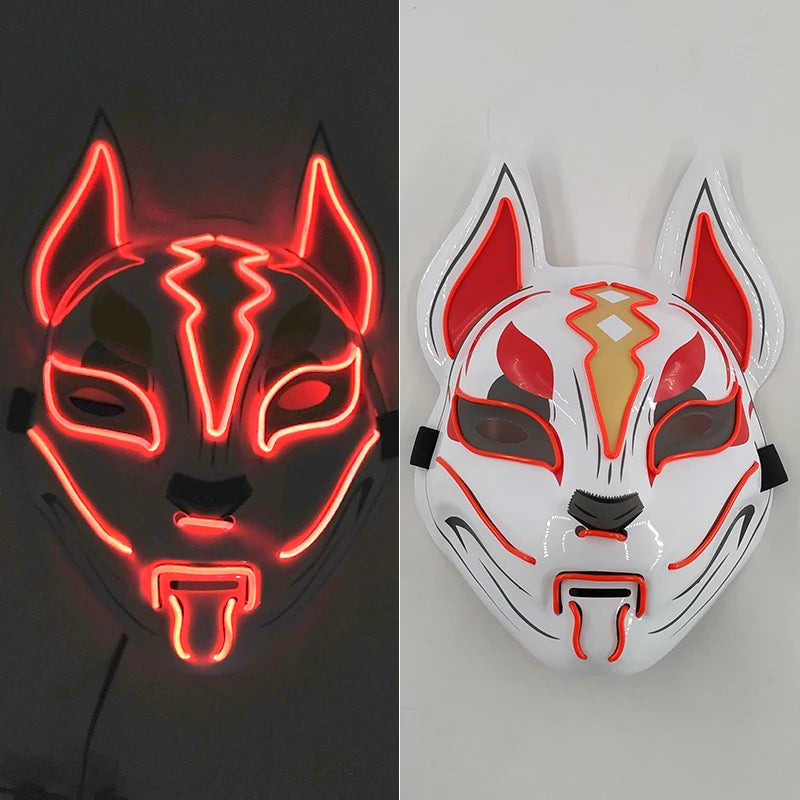 Masque LED Kitsune Lumineux