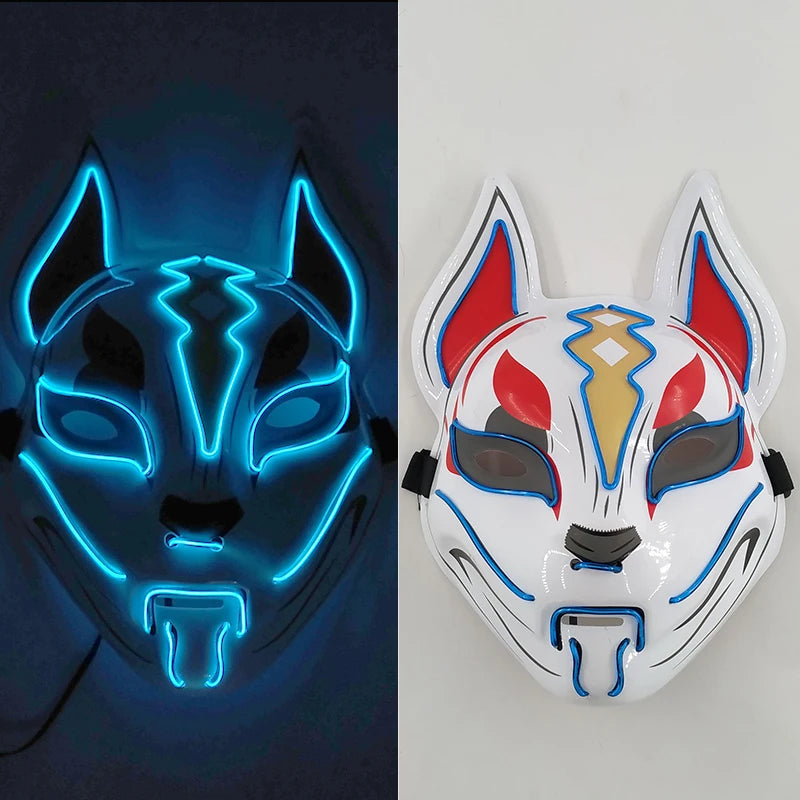 Masque LED Kitsune Lumineux