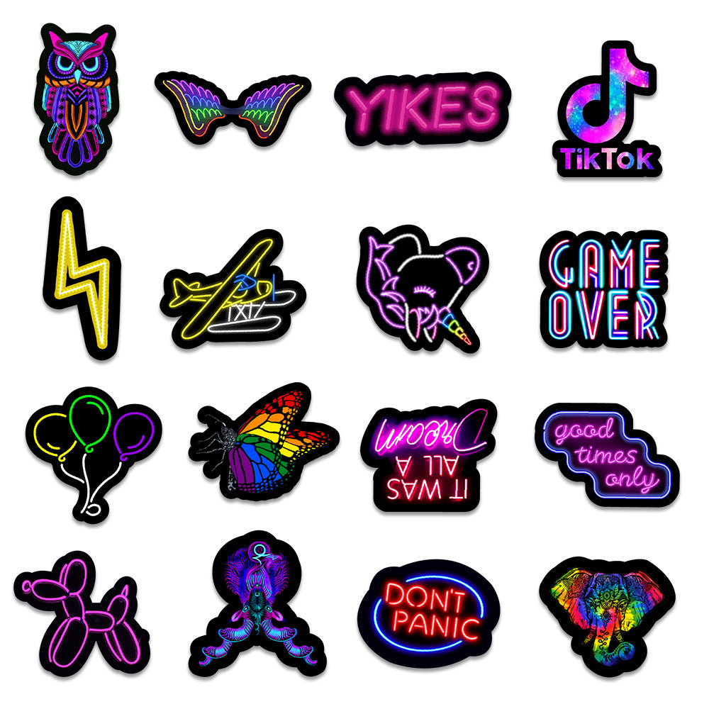 50 Stickers Néon Décoratifs — vue 5 — AZOTH