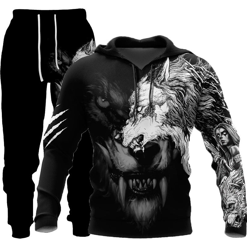 Ensemble Sportif 2 Pièces Loup 3D Homme — vue 10 — AZOTH