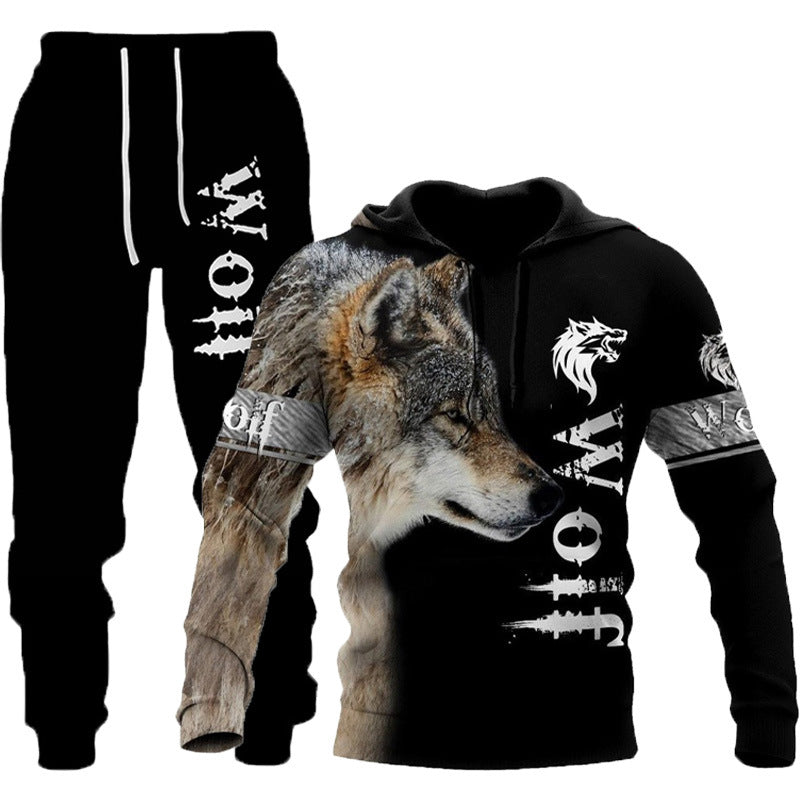 Ensemble Sportif 2 Pièces Loup 3D Homme — vue 3 — AZOTH