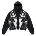 Hoodie Skull Vintage Homme — vue 3 — AZOTH