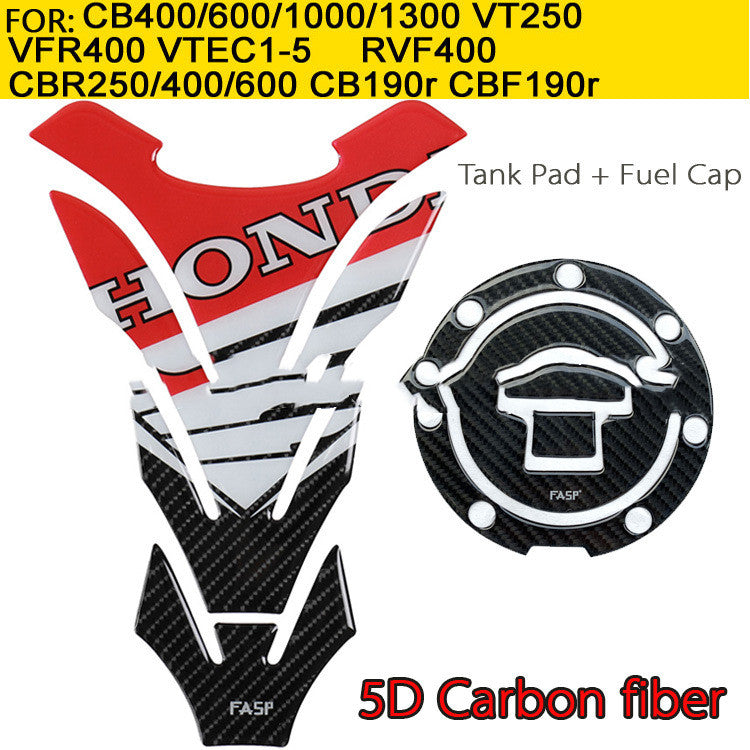 Sticker Carbone 5D Protection Moto — vue 3 — AZOTH