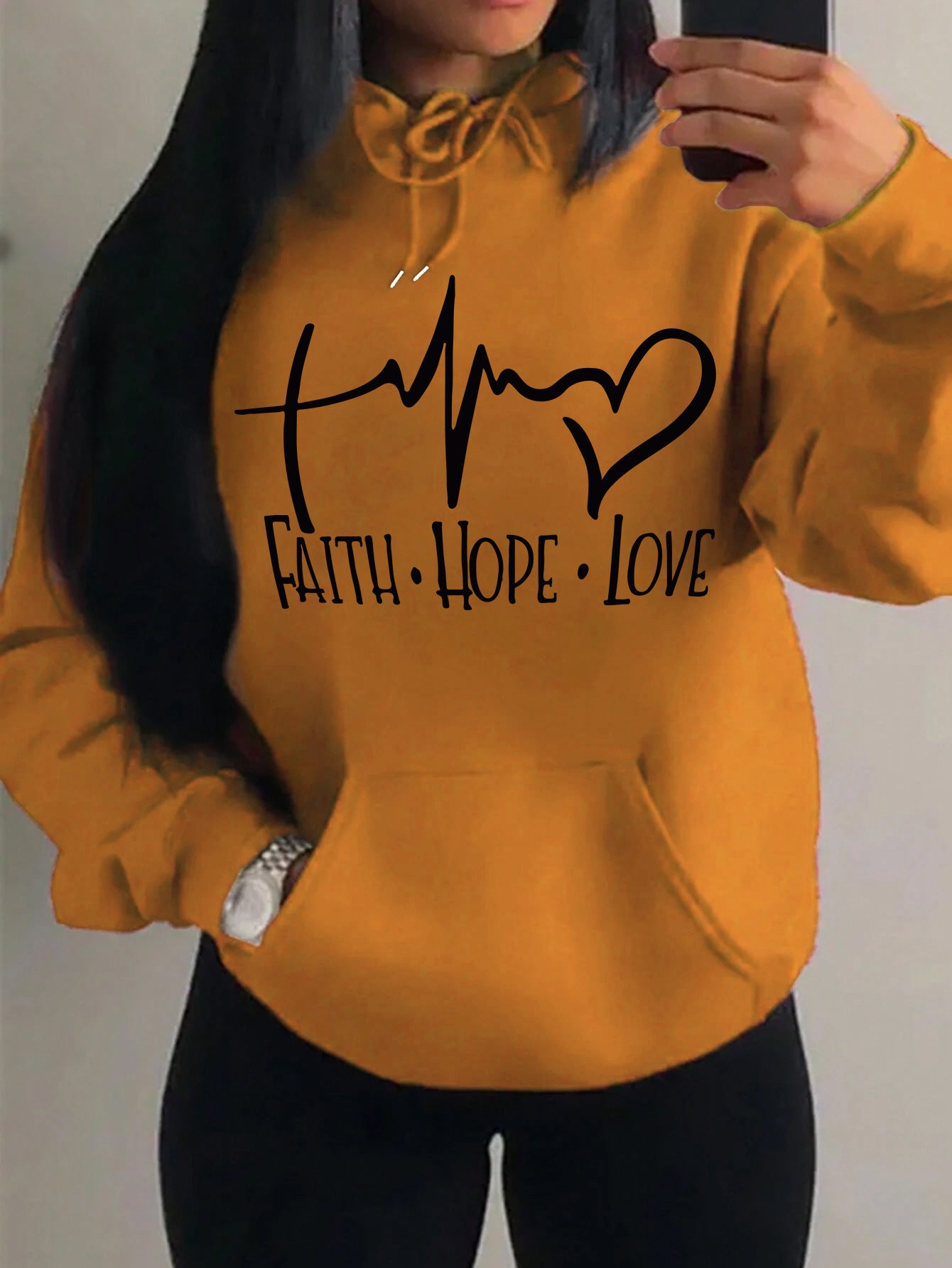 Hoodie Femme Message Inspirationnel — vue 12 — AZOTH
