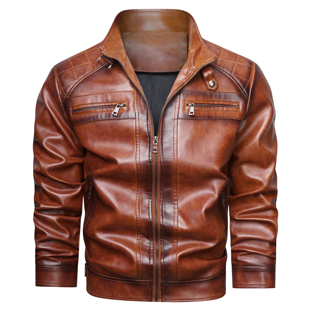 Veste Cafe Racer Cuir Synthétique Rétro Homme — vue 3 — AZOTH
