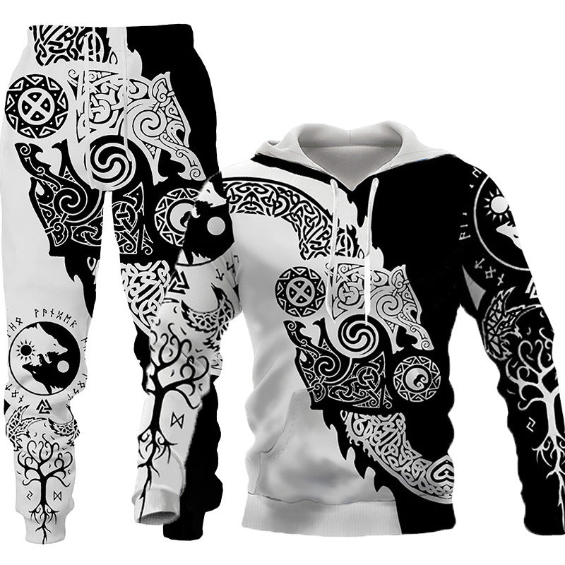 Ensemble Sportif 2 Pièces Loup 3D Homme — vue 5 — AZOTH