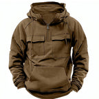 Hoodie Zippé Cordon Poche Homme Fashion — vue 6 — AZOTH