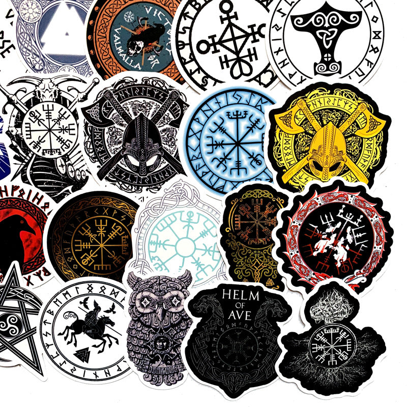 Stickers Runes Graffiti Valise  Moto — vue 5 — AZOTH