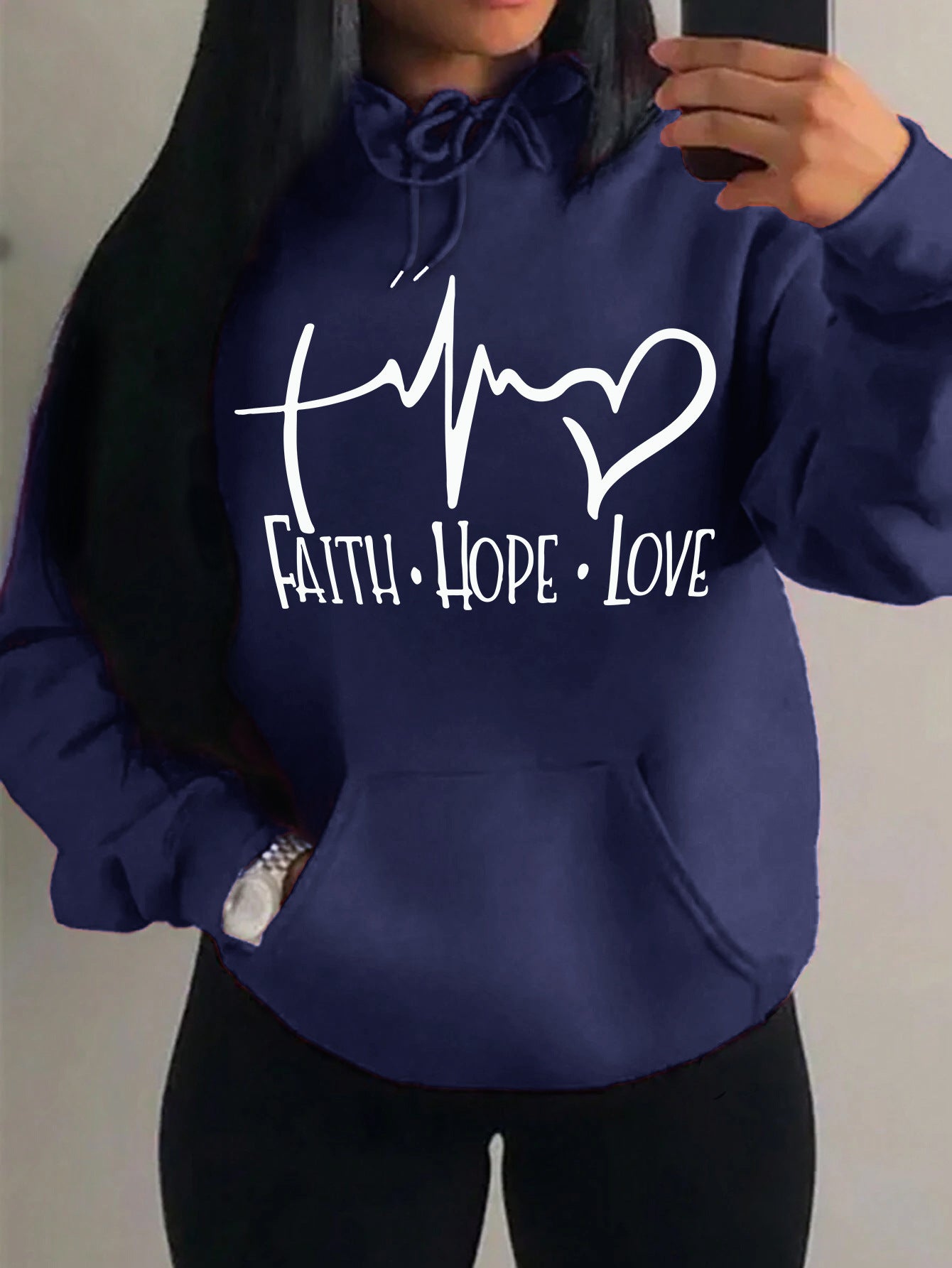 Hoodie Femme Message Inspirationnel — vue 21 — AZOTH