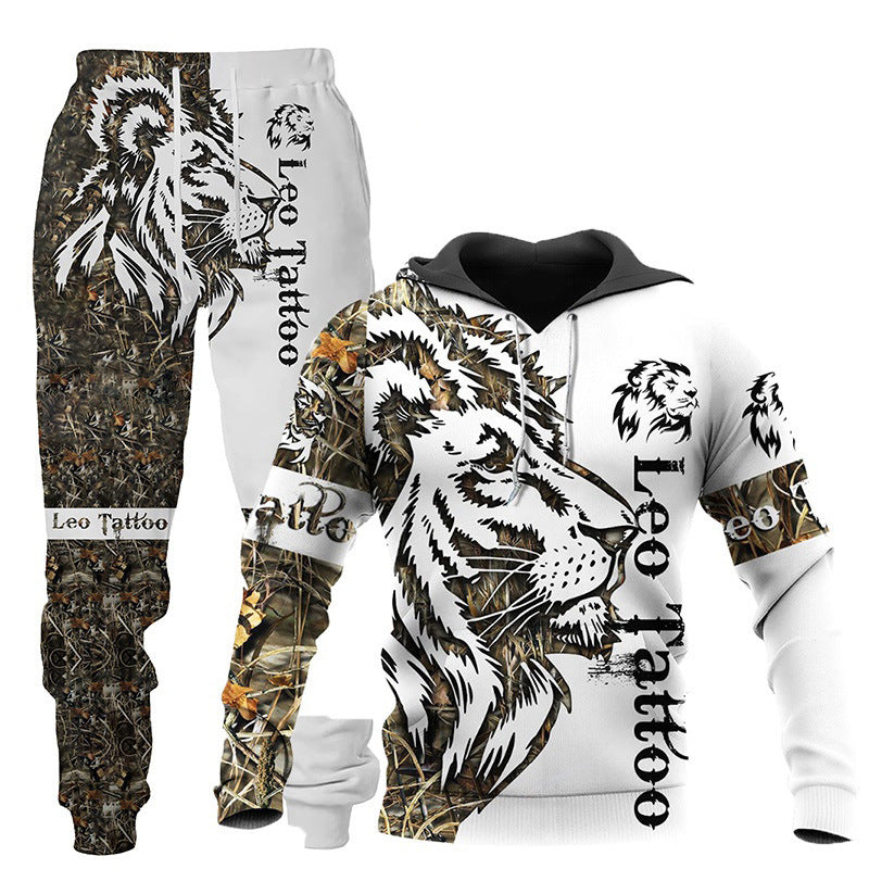 Ensemble Sportif 2 Pièces Loup 3D Homme — vue 12 — AZOTH