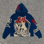Hoodie Vintage Gothic Street Loose — vue 5 — AZOTH