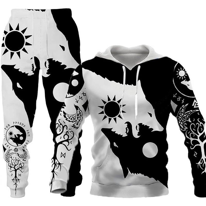 Ensemble Sportif 2 Pièces Loup 3D Homme — vue 6 — AZOTH
