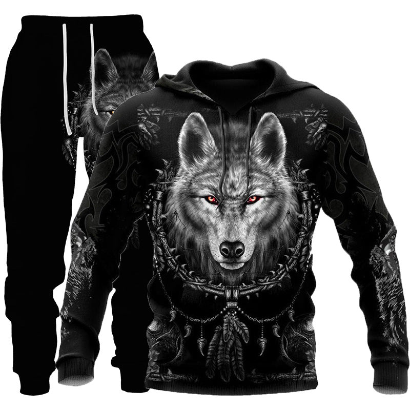 Ensemble Sportif 2 Pièces Loup 3D Homme — vue 8 — AZOTH
